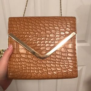 Crocodile style cross body bag